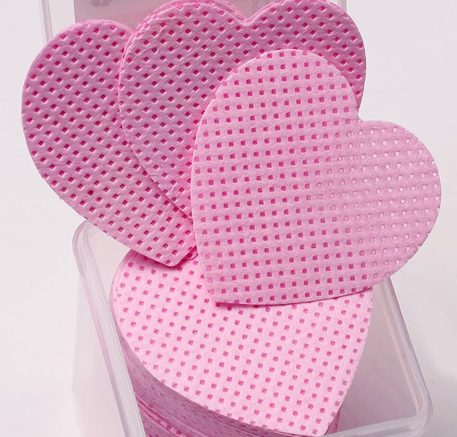 1000PC Heart-Shaped Lint-Free Nail Wipes for Nail Professionals
