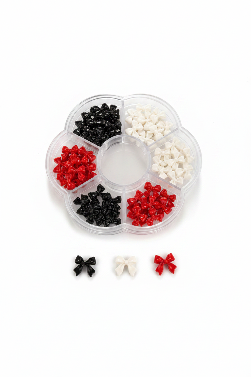 48 pc Bow Nail Charms