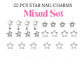 12-40 pcs star nail charms