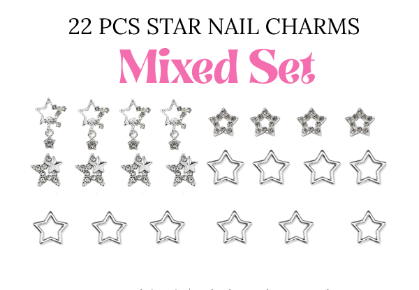 12-40 pcs star nail charms