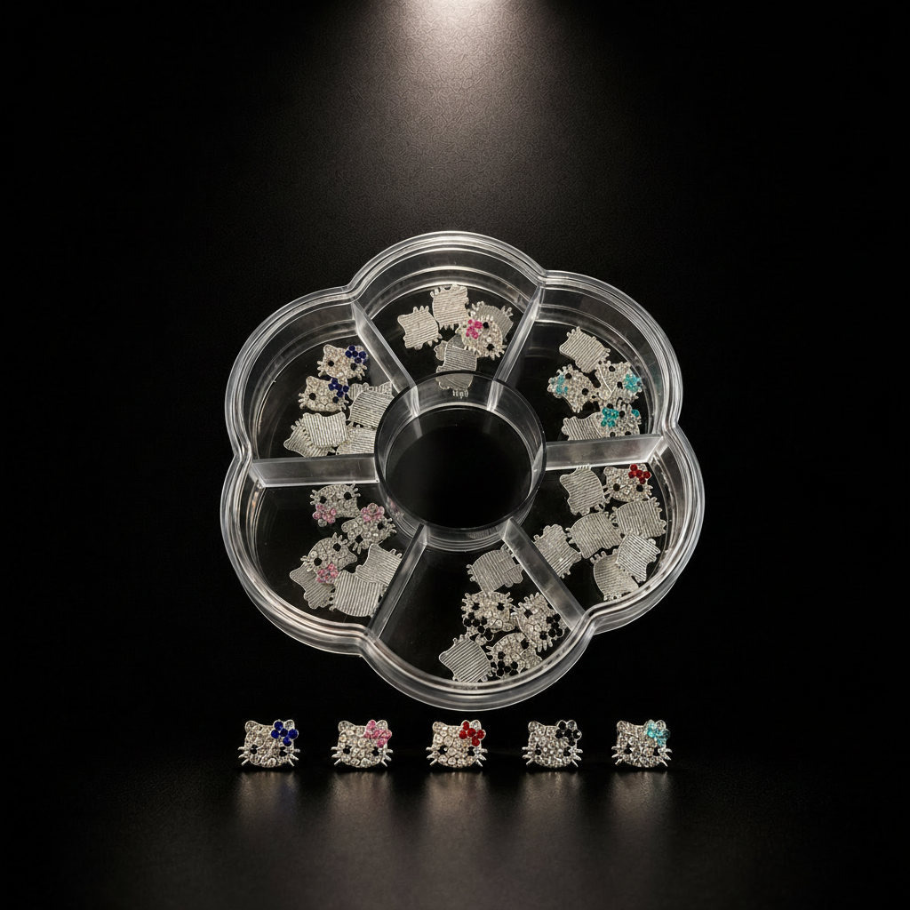 12-48 pcs kawaii kitty Nail charms