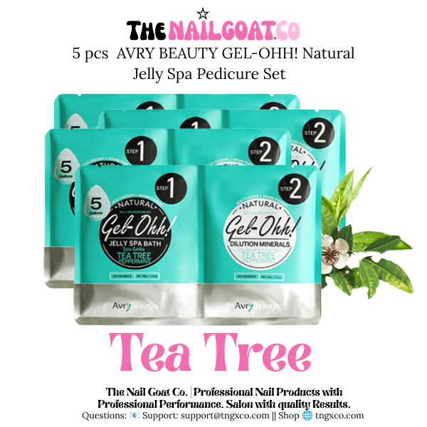 AVRY BEAUTY GEL-OHH! Natural Jelly Spa Pedicure Set (5 Pack) TEA TREE