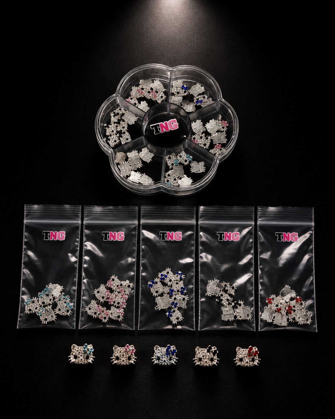 12-48 pcs kawaii kitty Nail charms