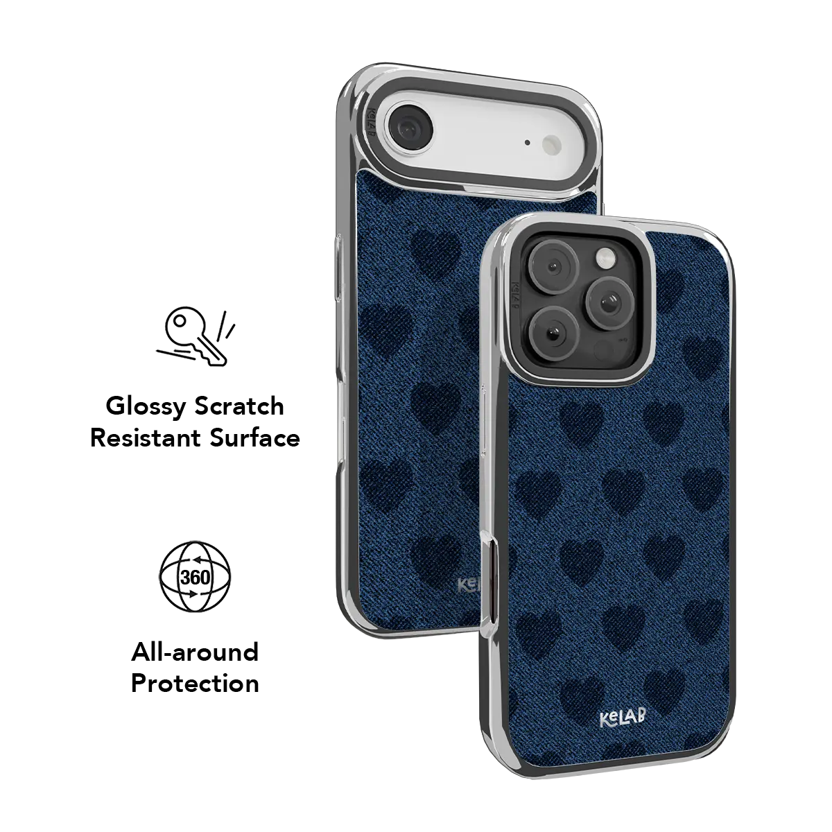 Indigo Crush | Denim Heart Y2K iPhone Case