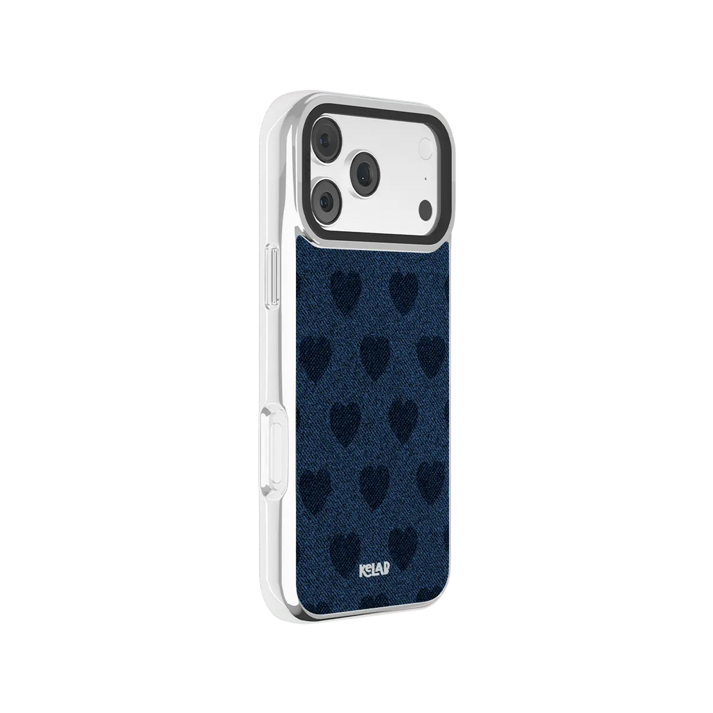 Indigo Crush | Denim Heart Y2K iPhone Case