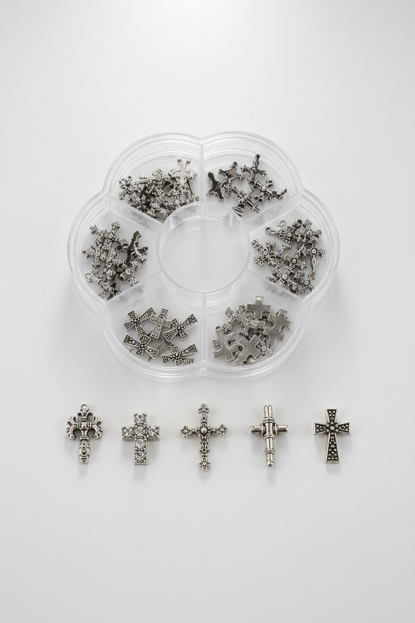 48 pcs  ‘Cross Me’ Nail Charms