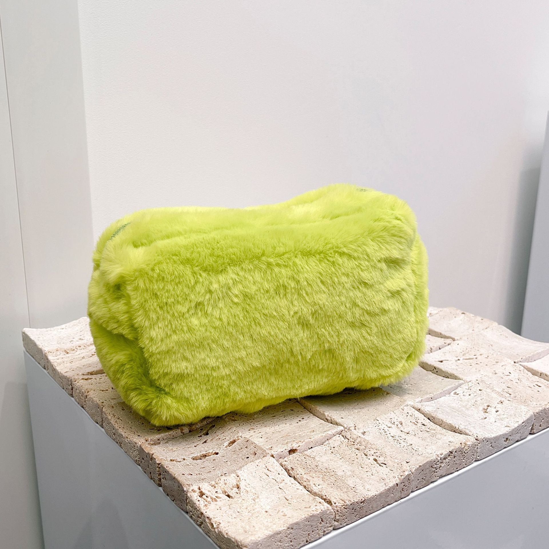 Large-Capacity Soft And Fluffy Plush Makeup Bag For Girls
