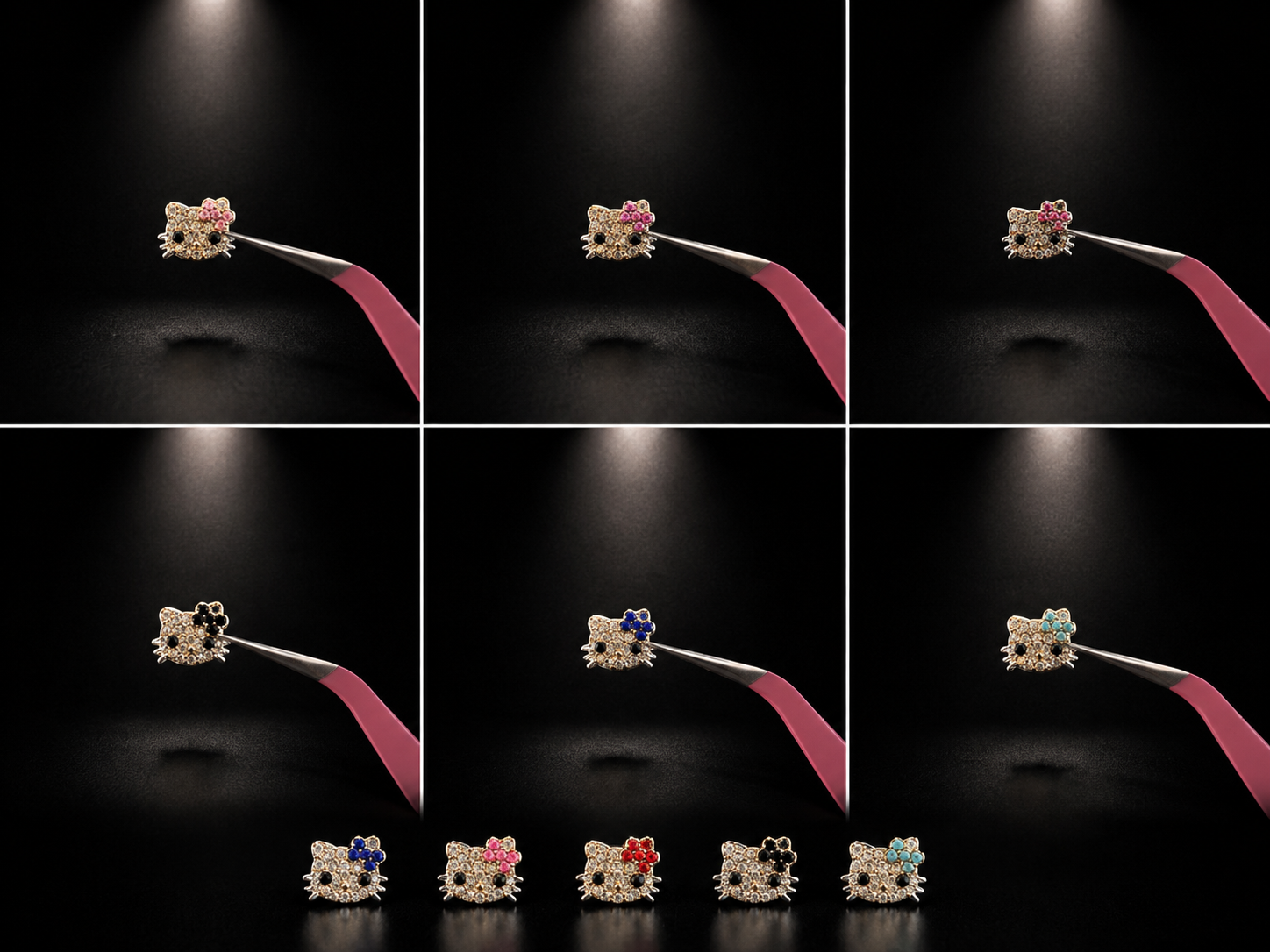 12-48 pcs kawaii kitty Nail charms