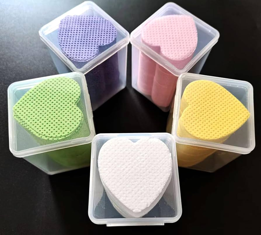 1000PC Heart-Shaped Lint-Free Nail Wipes for Nail Professionals