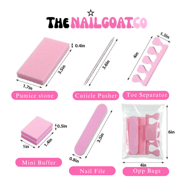 TheNailGoatCo 50–100PC Disposable Pedicure Kit
